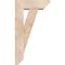 Ekena Millwork Traditional Slat Smooth Bracket w/ Offset Brace, Douglas Fir, 5 1/2"W x 14"D x 26"H BKT0604X14X26TRA06SDF - alternate 4